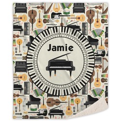 Musical Instruments Sherpa Throw Blanket - 60"x80" (Personalized)