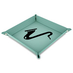 Musical Instruments Faux Leather Dice Tray - 9" x 9"  - Teal