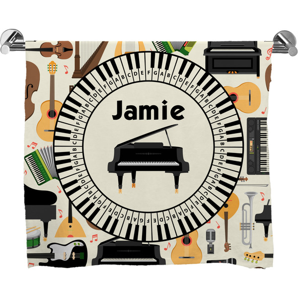 Custom Musical Instruments Bath Towel (Personalized)