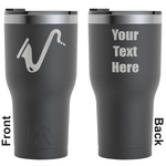 Musical Instruments RTIC Tumbler - Black - Engraved Front & Back (Personalized)