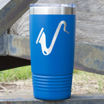 Musical Instruments 20 oz Stainless Steel Tumbler - Royal Blue - Single Sided