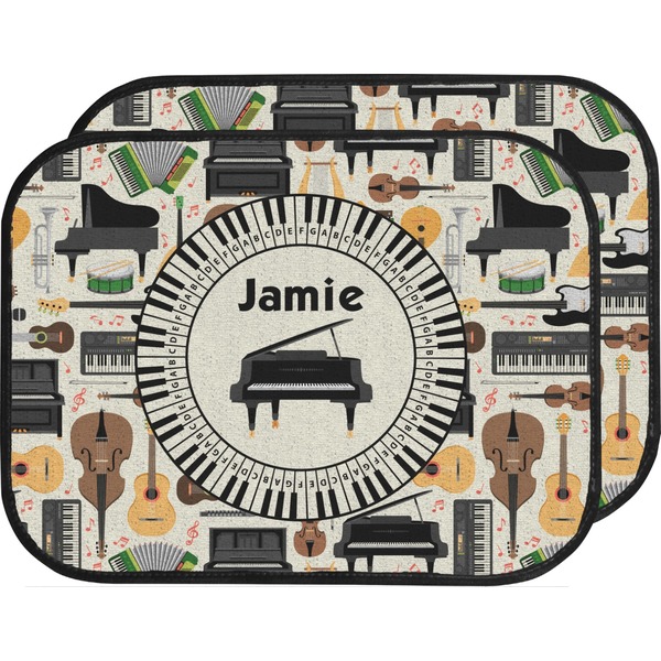 Custom Musical Instruments Car Floor Mats (Back Seat) (Personalized)