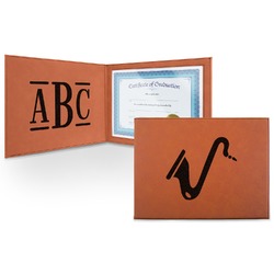 Musical Instruments Leatherette Certificate Holder - Front and Inside (Personalized)