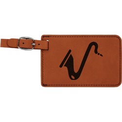 Musical Instruments Leatherette Luggage Tag