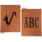 Musical Instruments Cognac Leatherette Portfolios with Notepad - Large - Double Sided - Apvl