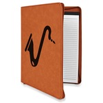 Musical Instruments Leatherette Zipper Portfolio with Notepad - Single Sided