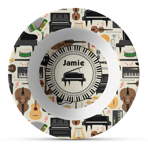 Custom Musical Instruments Plastic Bowl - Microwave Safe - Composite Polymer (Personalized)