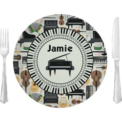 Musical Instruments Glass Lunch / Dinner Plate 10" (Personalized)