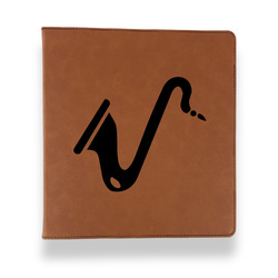 Musical Instruments Leather Binder - 1" - Rawhide (Personalized)