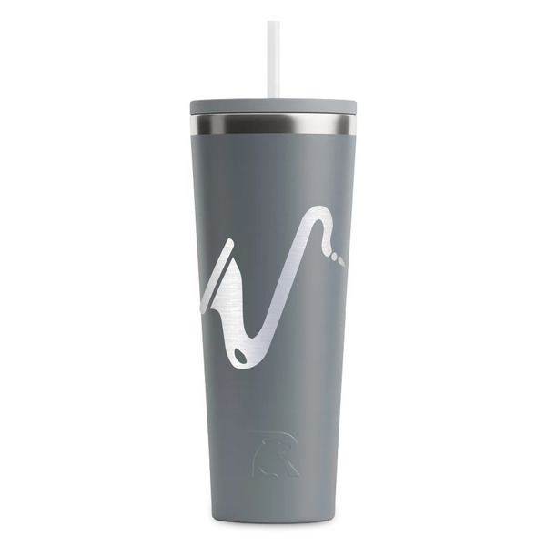 Custom Musical Instruments RTIC Everyday Tumbler with Straw - 28oz - Grey - Double-Sided (Personalized)