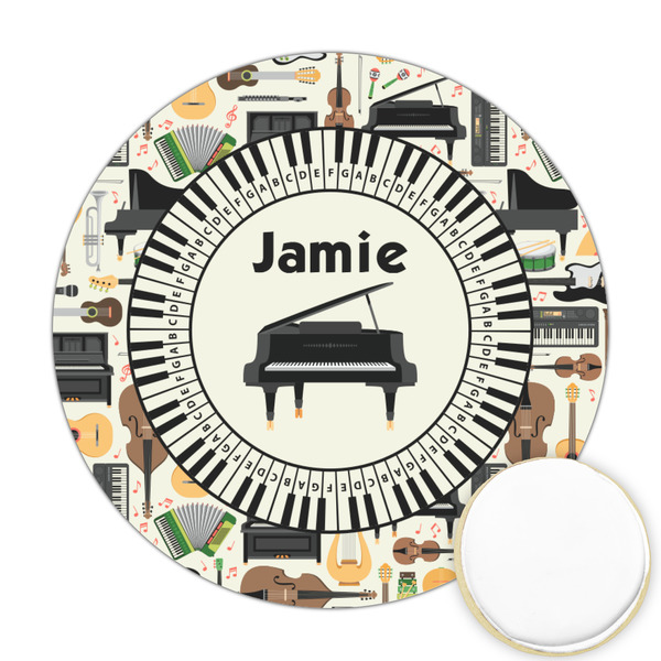 Custom Musical Instruments Printed Cookie Topper - 2.5" (Personalized)