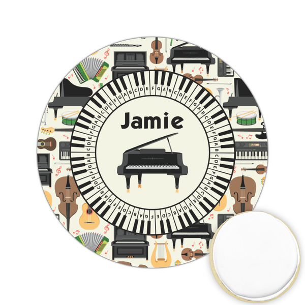 Custom Musical Instruments Printed Cookie Topper - 2.15" (Personalized)