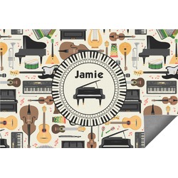 Musical Instruments Indoor / Outdoor Rug - 6'x8' w/ Name or Text