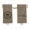 Musical Instruments Large Burlap Gift Bags - Front & Back