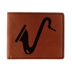 Musical Instruments Leatherette Bifold Wallet - Double Sided (Personalized)