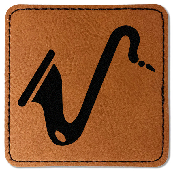 Custom Musical Instruments Faux Leather Iron On Patch - Square