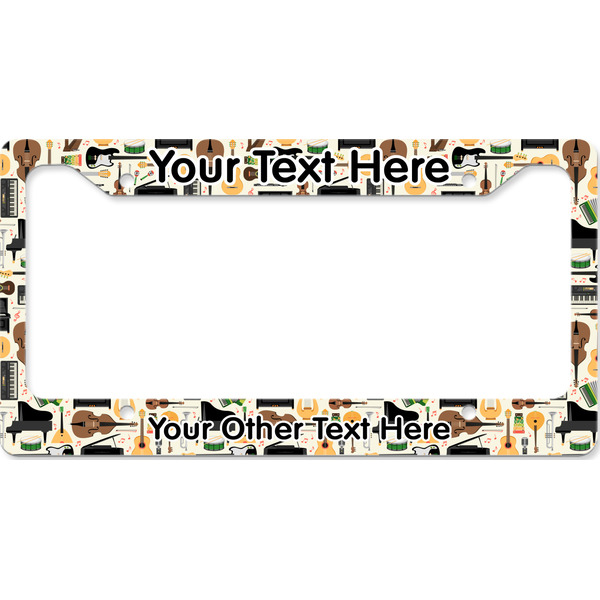 Custom Musical Instruments License Plate Frame - Style B (Personalized)