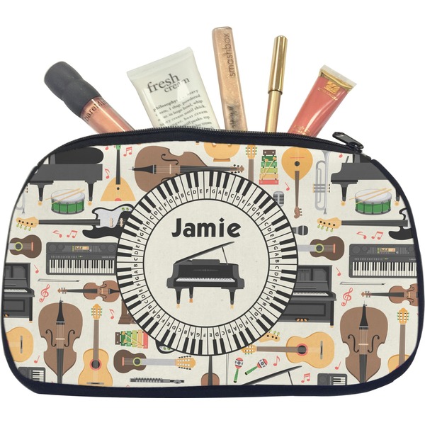 Custom Musical Instruments Makeup / Cosmetic Bag - Medium (Personalized)