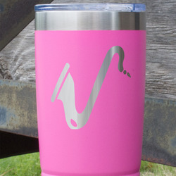 Musical Instruments 20 oz Stainless Steel Tumbler - Pink - Double Sided (Personalized)