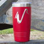 Musical Instruments 20 oz Stainless Steel Tumbler - Red - Single Sided