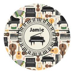 Musical Instruments Round Decal (Personalized)