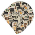 Musical Instruments Round Linen Placemat - Double Sided - Set of 4 (Personalized)