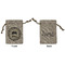 Musical Instruments Small Burlap Gift Bag - Front and Back