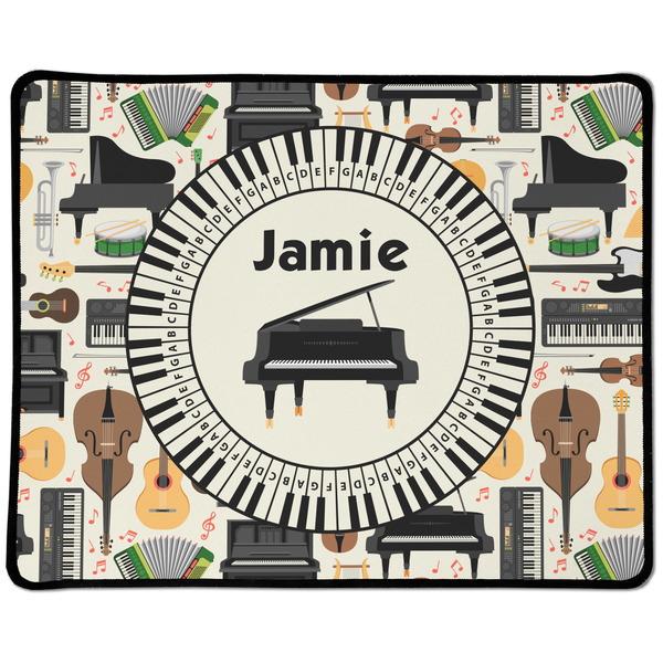 Custom Musical Instruments Large Gaming Mouse Pad - 12.5" x 10" (Personalized)