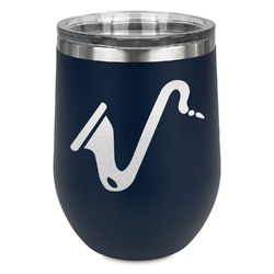 Musical Instruments Stemless Stainless Steel Wine Tumbler - Navy - Single Sided