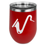 Musical Instruments Stemless Stainless Steel Wine Tumbler - Red - Double Sided (Personalized)