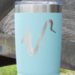 Musical Instruments 20 oz Stainless Steel Tumbler - Teal - Single Sided