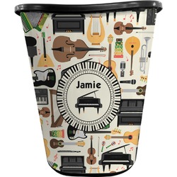 Musical Instruments Waste Basket - Double Sided (Black) (Personalized)