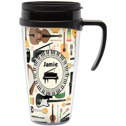 Musical Instruments Acrylic Travel Mug with Handle (Personalized)