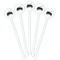 Musical Instruments White Plastic 5.5" Stir Stick - Fan View