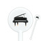 Musical Instruments White Plastic 5.5" Stir Stick - Round - Closeup