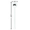 Musical Instruments White Plastic 5.5" Stir Stick - Round - Dimensions