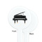 Musical Instruments White Plastic 7" Stir Stick - Single Sided - Round - Front & Back