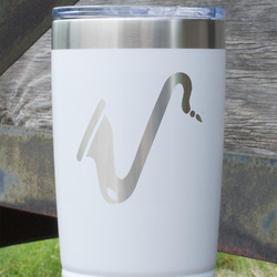 Musical Instruments 20 oz Stainless Steel Tumbler - White - Double Sided (Personalized)