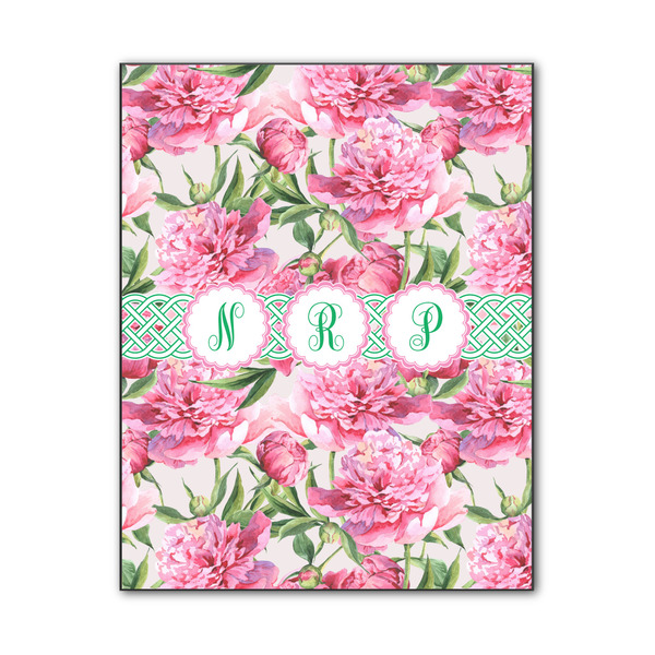 Custom Watercolor Peonies Wood Print - 11x14 (Personalized)