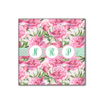 Watercolor Peonies Wood Print - 12x12 (Personalized)