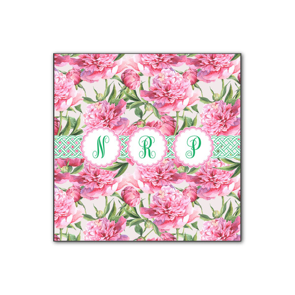 Custom Watercolor Peonies Wood Print - 12x12 (Personalized)