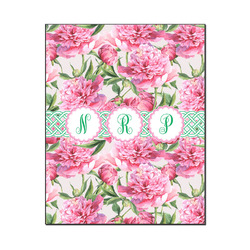 Watercolor Peonies Wood Print - 16x20 (Personalized)