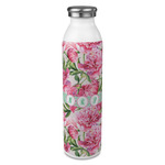 Watercolor Peonies 20oz Stainless Steel Water Bottle - Full Print (Personalized)