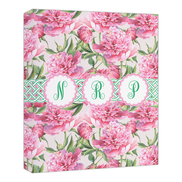 Custom Watercolor Peonies Canvas Print - 20x24 (Personalized)