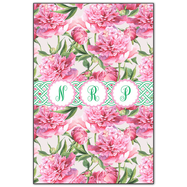 Custom Watercolor Peonies Wood Print - 20x30 (Personalized)