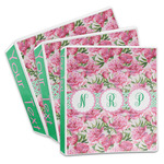 Watercolor Peonies 3-Ring Binder (Personalized)