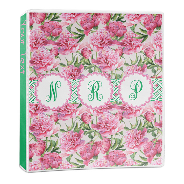 Custom Watercolor Peonies 3-Ring Binder - 1 inch (Personalized)