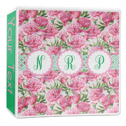 Watercolor Peonies 3-Ring Binder - 2 inch (Personalized)