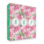 Watercolor Peonies 3 Ring Binder - Full Wrap - 2" (Personalized)