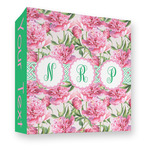 Watercolor Peonies 3 Ring Binder - Full Wrap - 3" (Personalized)